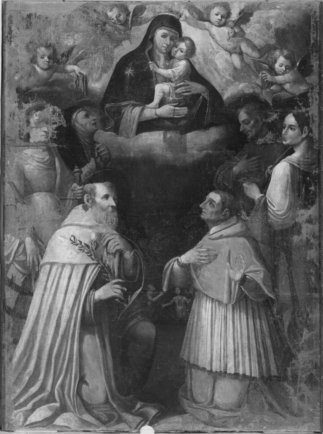 Madonna con Bambino e Santi (dipinto, opera isolata) - ambito fiorentino (sec. XVII)