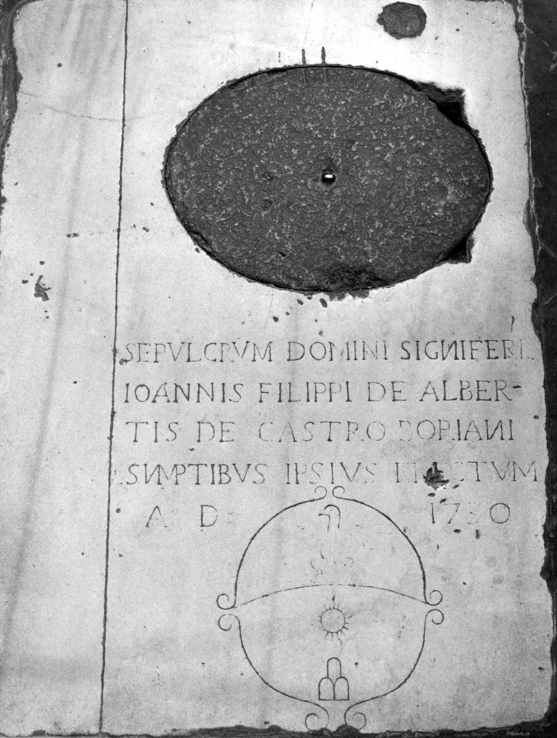 lastra tombale, opera isolata - bottega toscana (sec. XVIII)