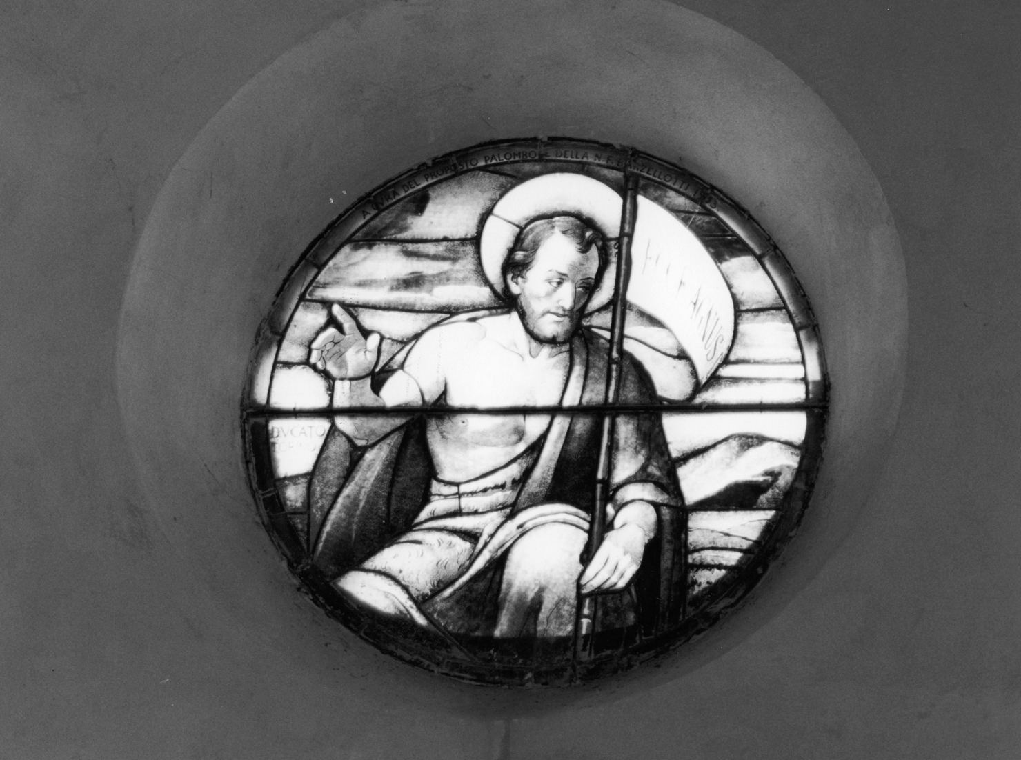 San Giovanni Battista (vetrata) - bottega piemontese (sec. XX)