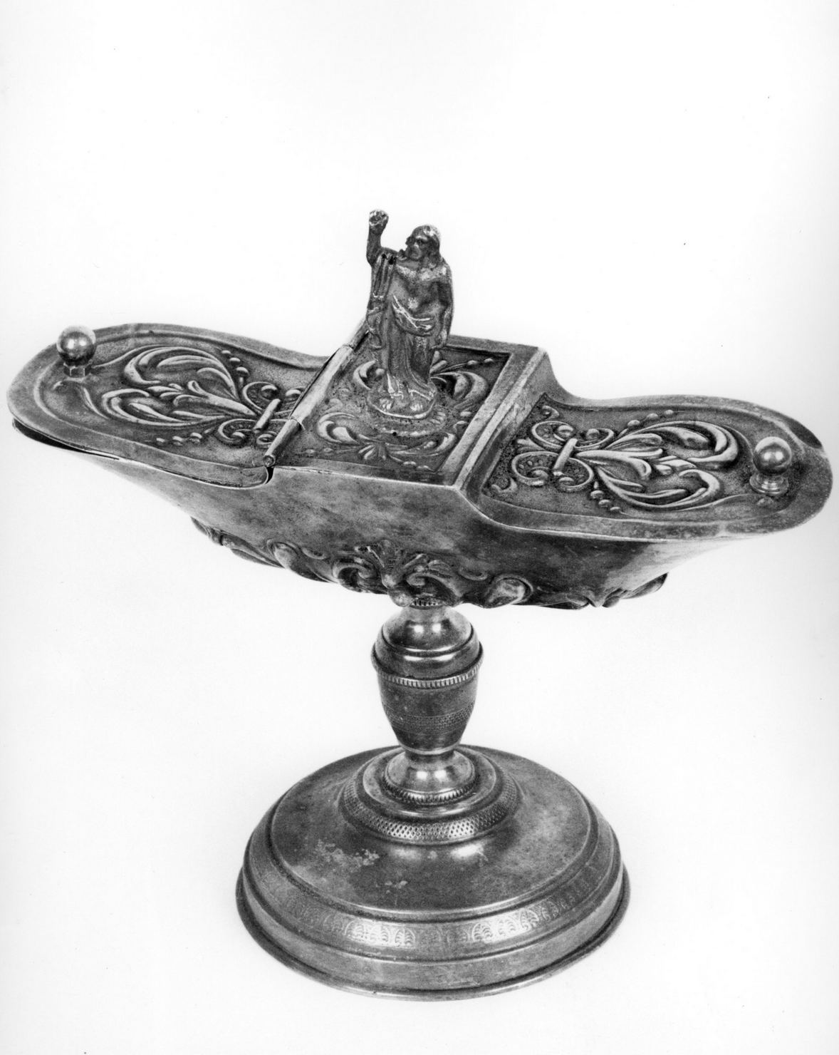 navicella portaincenso - bottega toscana (sec. XIX)