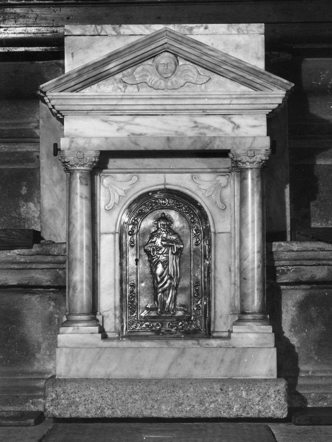 tabernacolo - a frontale architettonico, opera isolata - bottega toscana (fine/inizio secc. XIX/ XX)