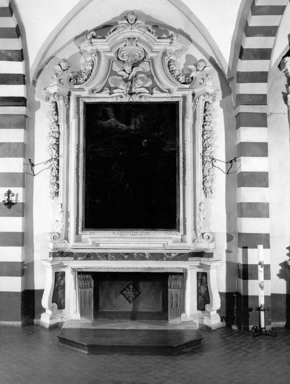 altare, elemento d'insieme - bottega amiatina (sec. XVIII)