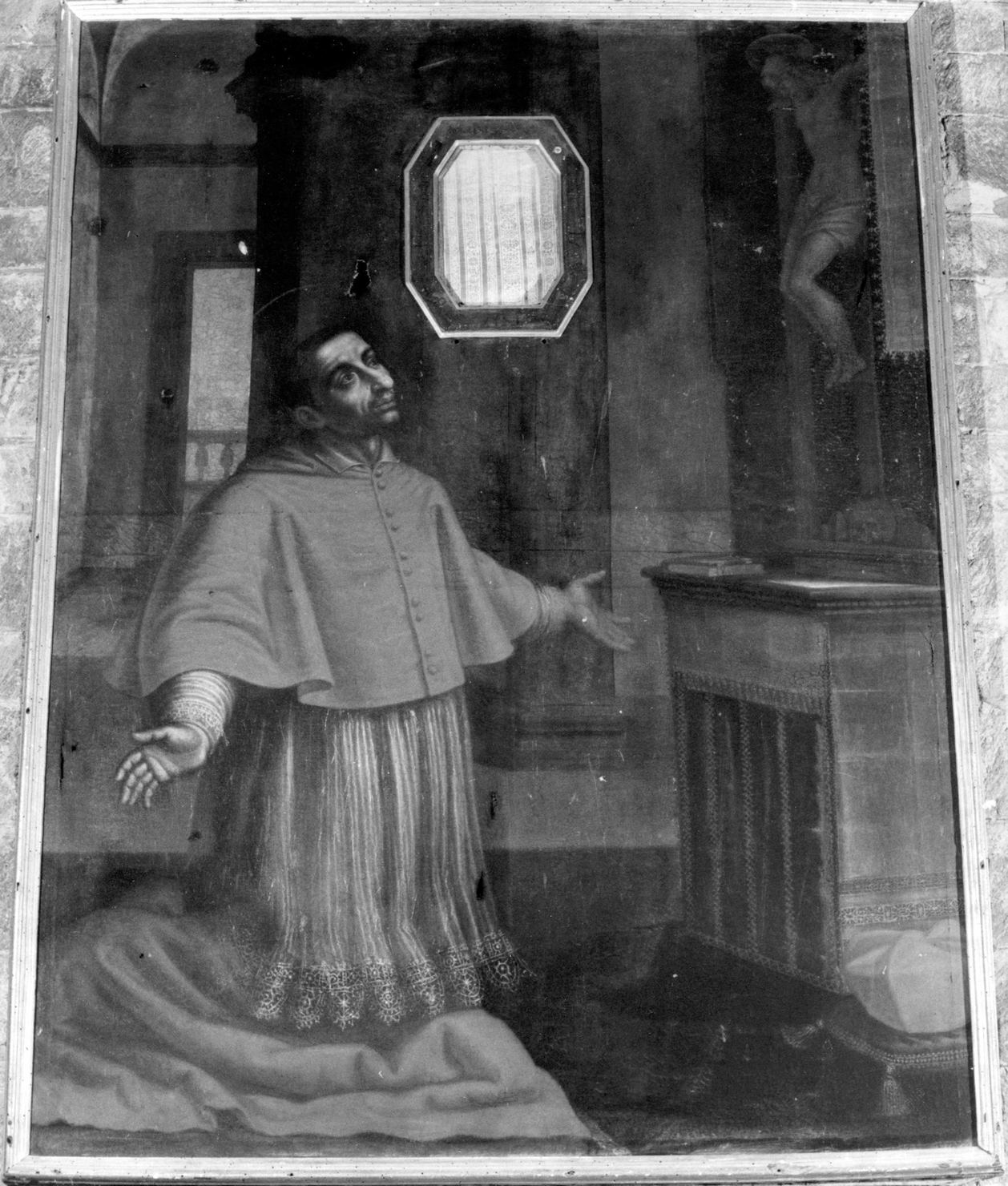 San Carlo Borromeo (dipinto, opera isolata) - ambito senese (secondo quarto sec. XVII)