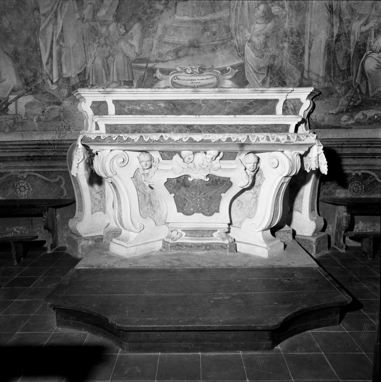 altare - bottega italiana (fine/inizio secc. XVII/ XVIII)