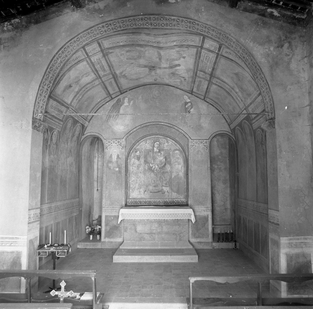 Trinità con Santi (dipinto) - ambito toscano (sec. XIV, sec. XIX)