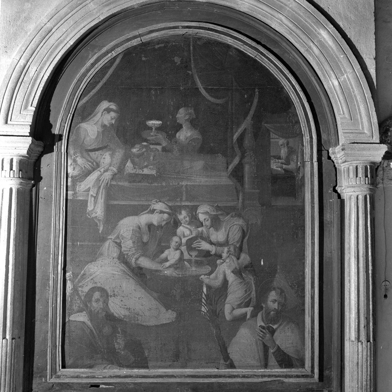 nascita di San Giovanni Battista (dipinto) - ambito senese (sec. XVII)