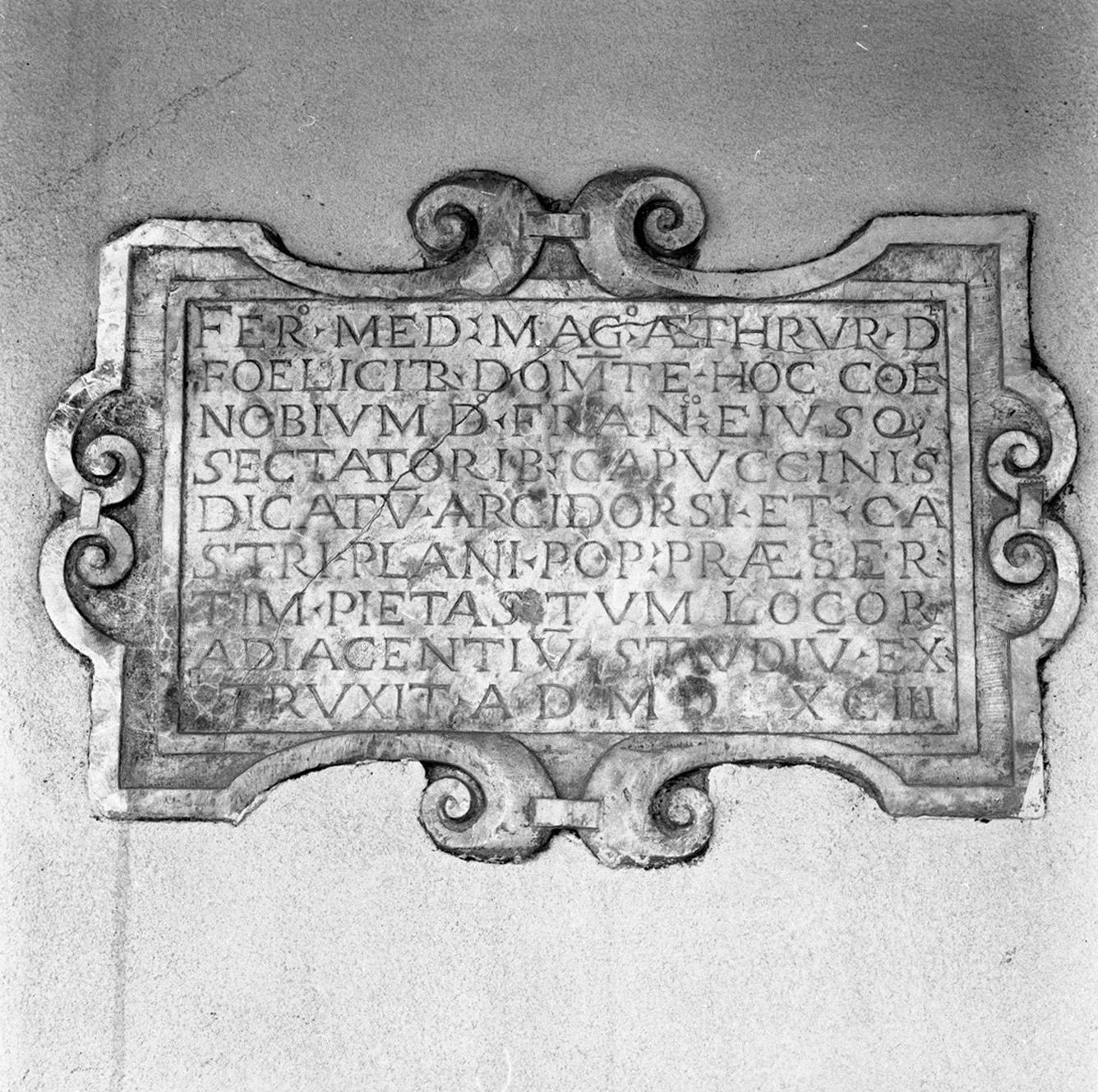 lapide commemorativa - bottega toscana (sec. XVII)