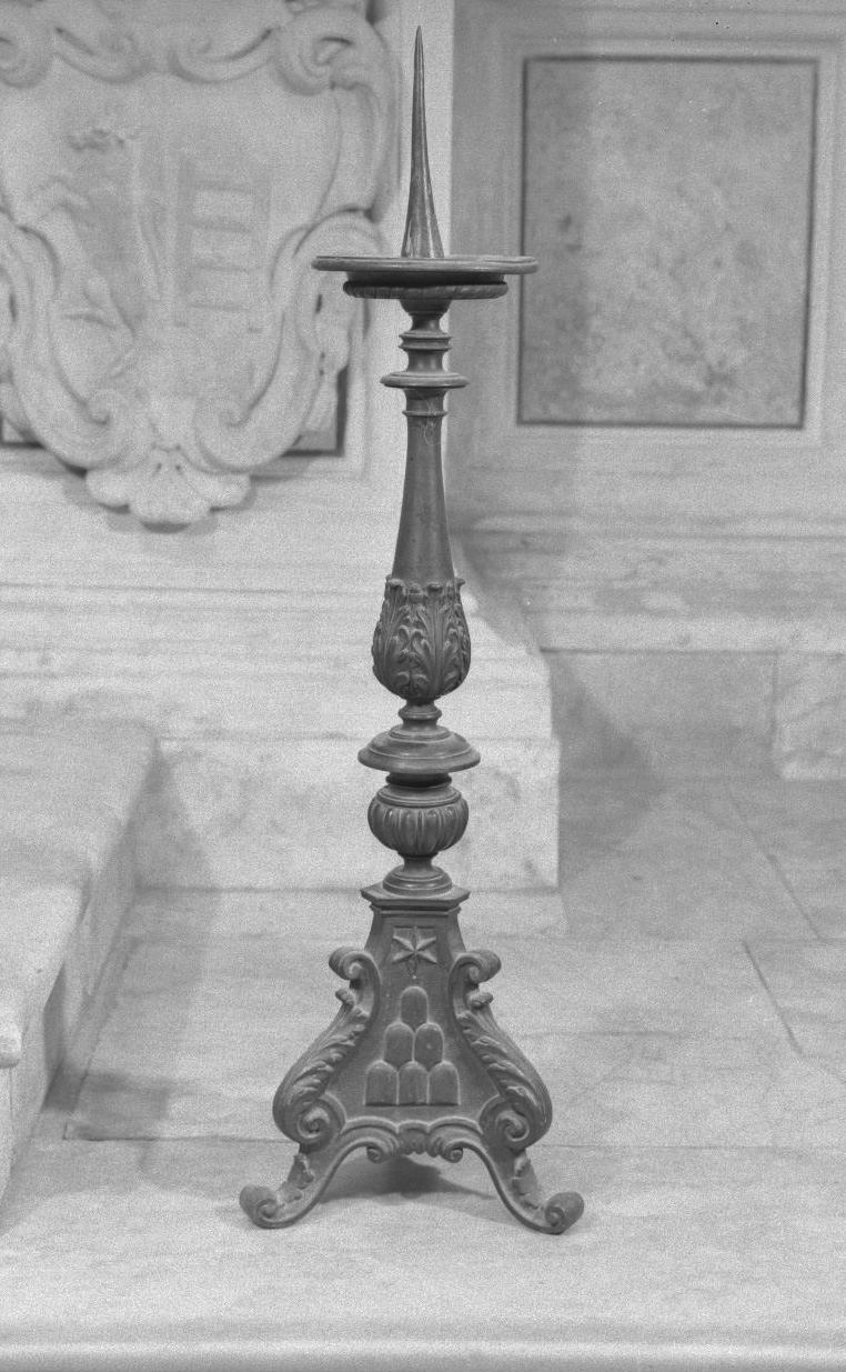 candeliere, serie - bottega senese (fine/inizio secc. XVII/ XVIII)