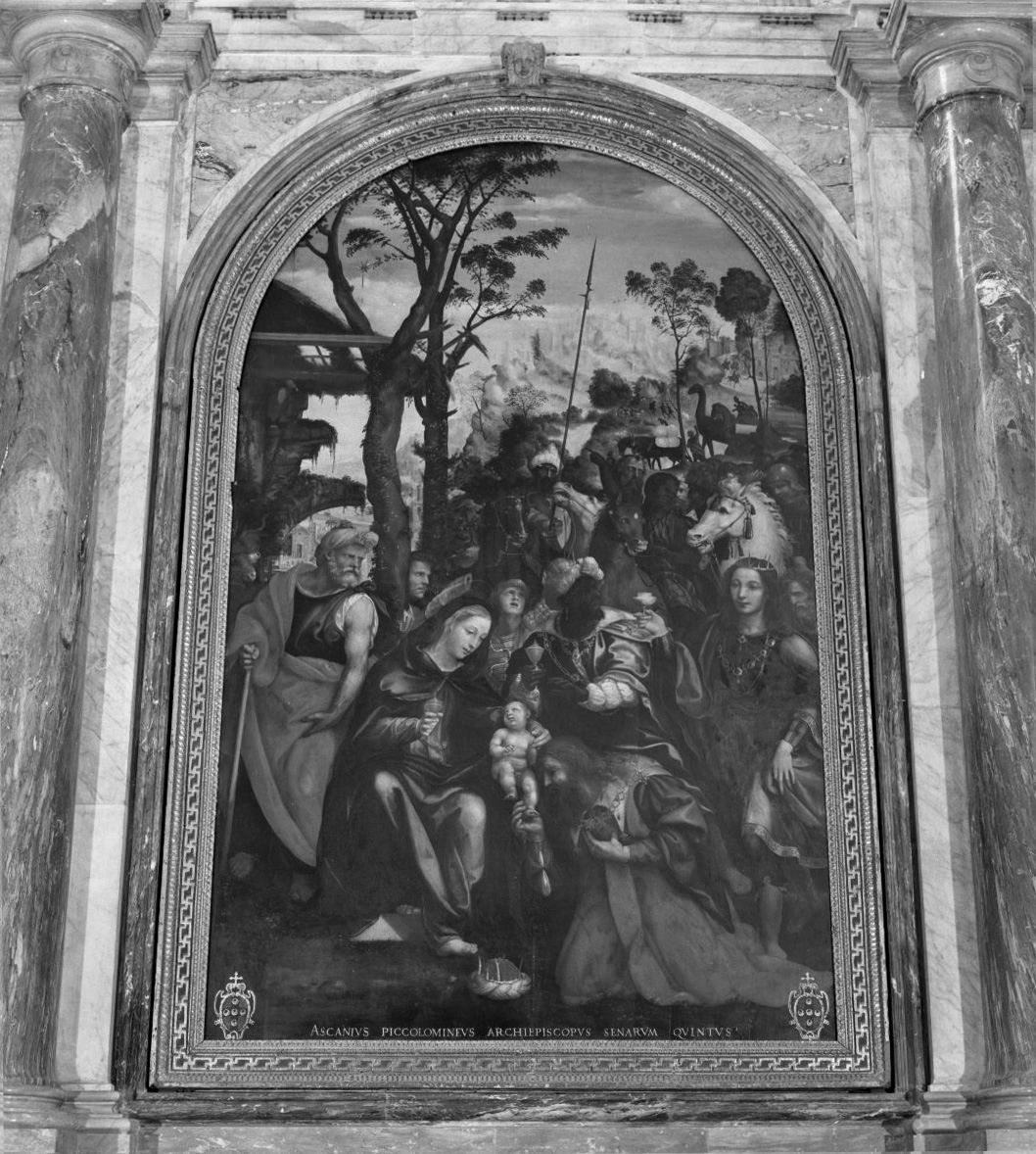 adorazione dei Re Magi (dipinto) di Bazzi Giovanni Antonio detto Sodoma (sec. XVI)