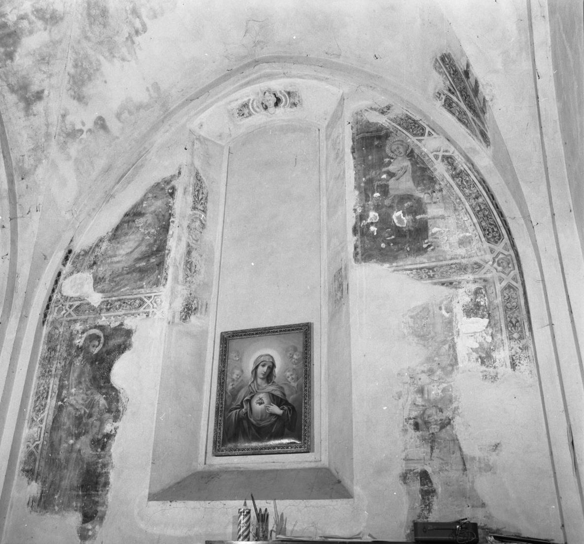 Annunciazione/ San Giovanni Battista e donatori (dipinto) di Fei Paolo di Giovanni (sec. XIV)