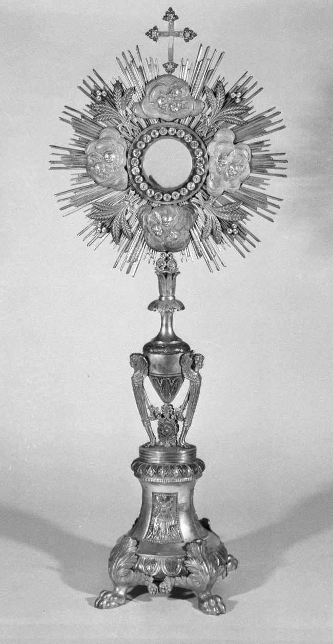 ostensorio - bottega senese (sec. XIX)