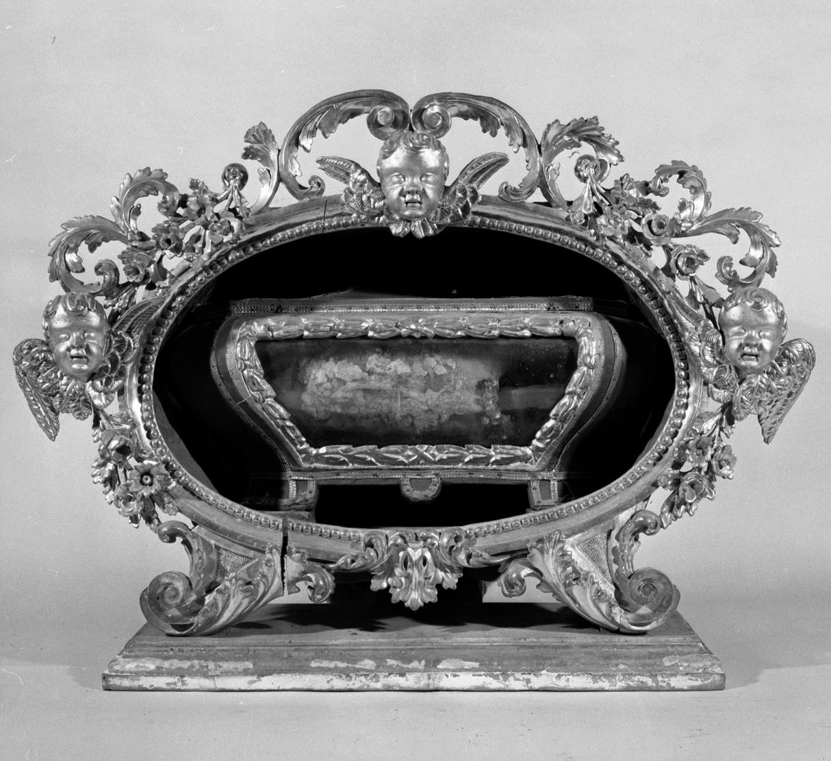 reliquiario a teca - a urna - ambito senese (sec. XVIII)