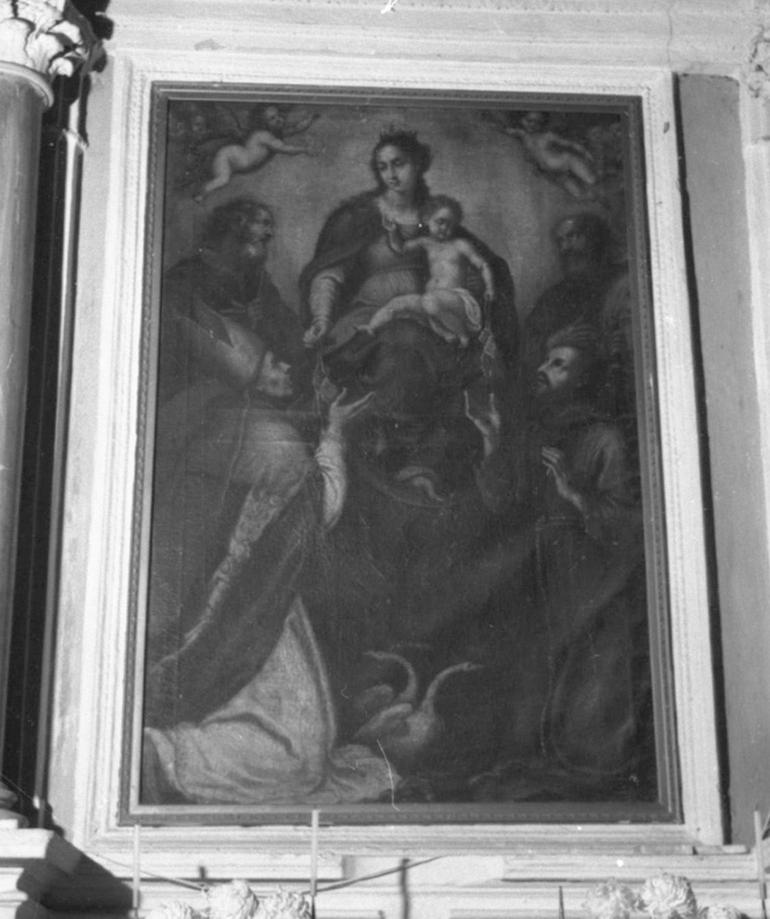 La Madonna del Carmine, Madonna con Bambino e Santi (dipinto) - ambito toscano (sec. XVII)