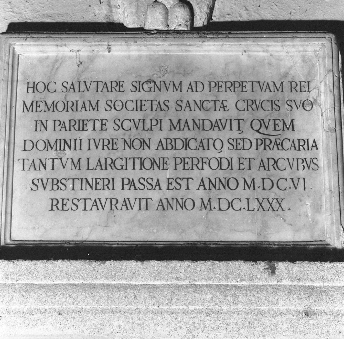 lapide commemorativa - bottega toscana (sec. XVII)