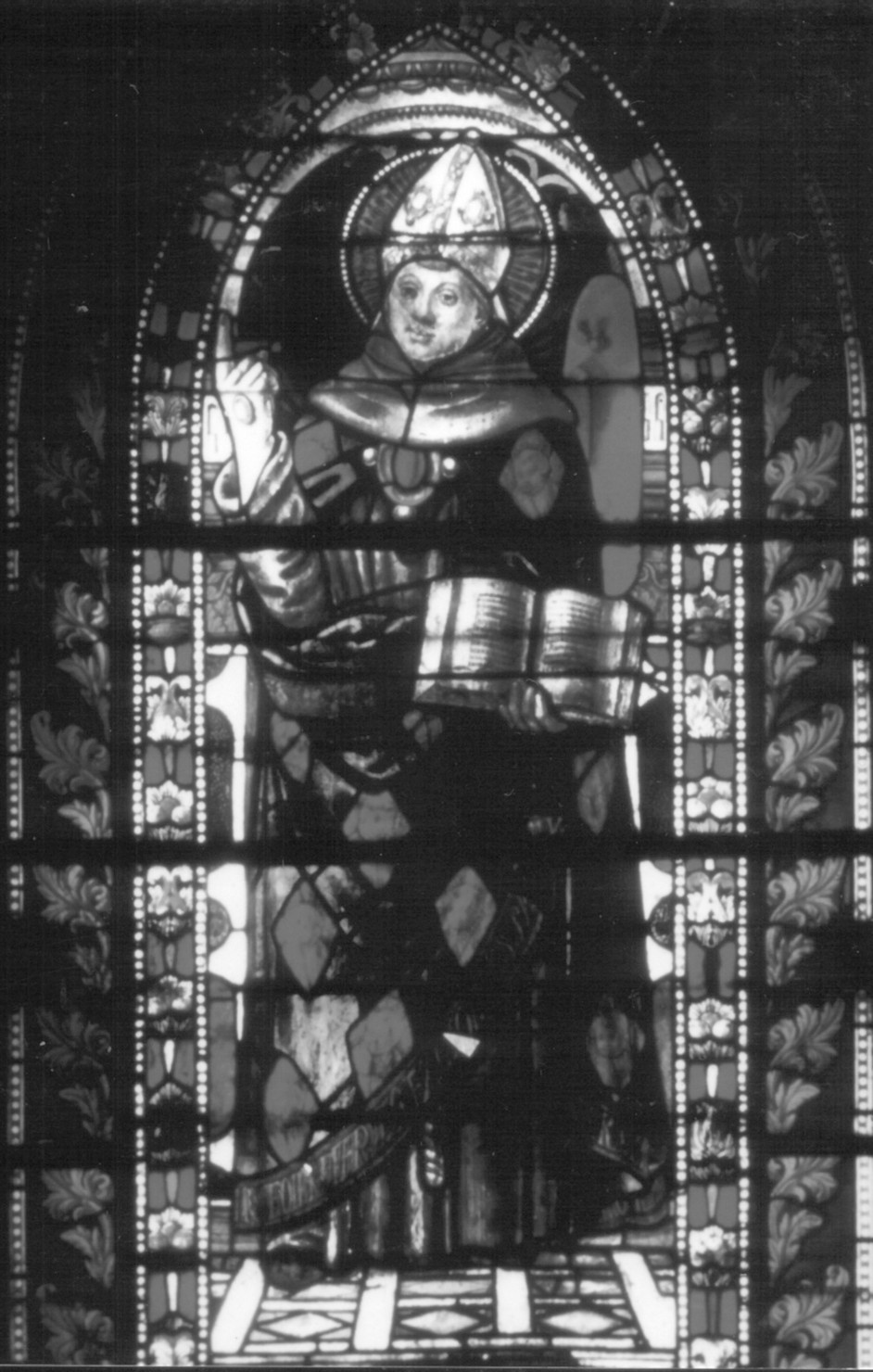 Sant'Agostino (vetrata) di Bigordi Domenico detto Ghirlandaio (metà sec. XV)