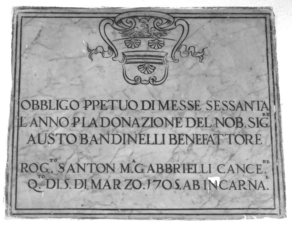 lapide - bottega toscana (sec. XVIII)