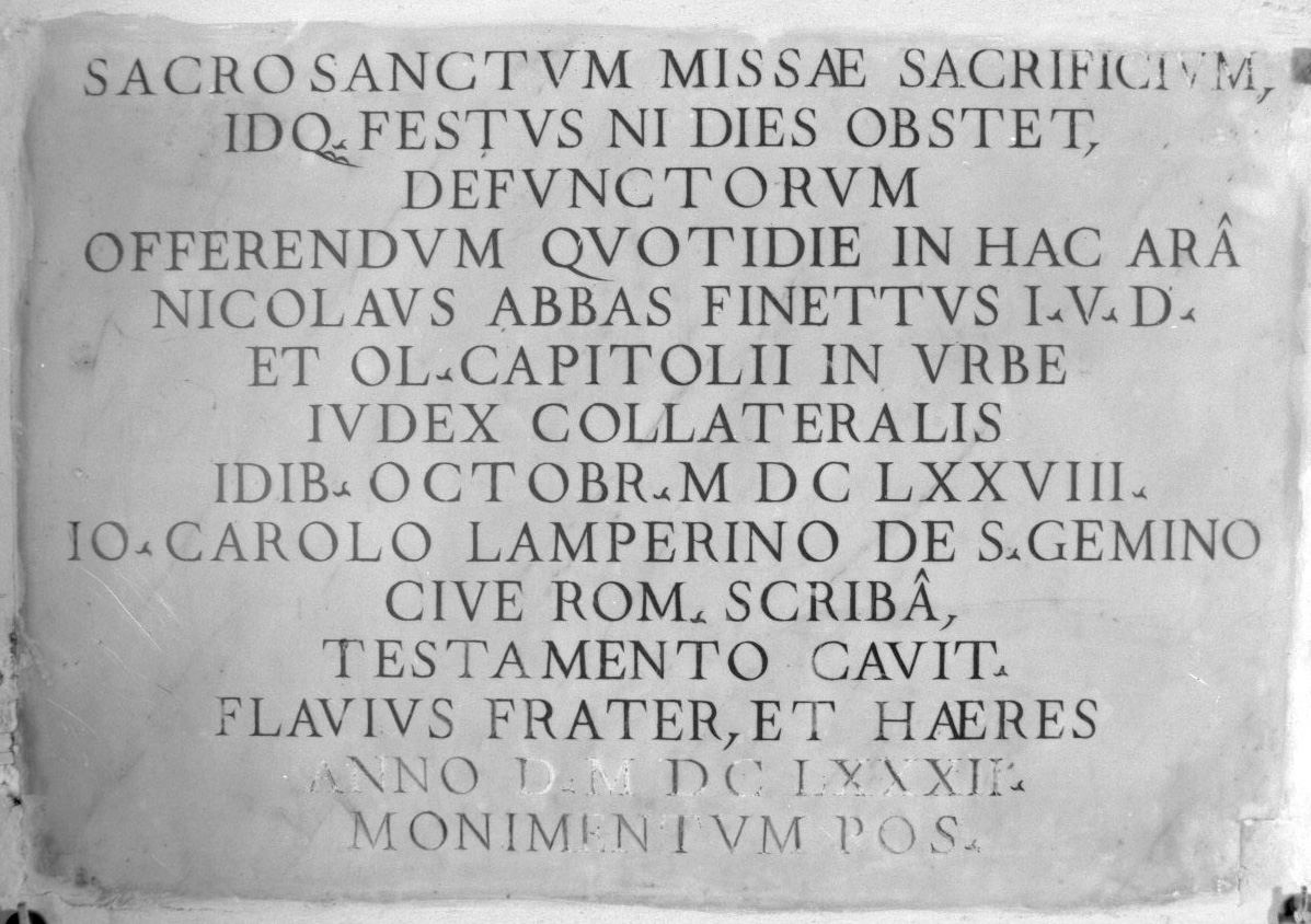 lapide - bottega toscana (sec. XVII)