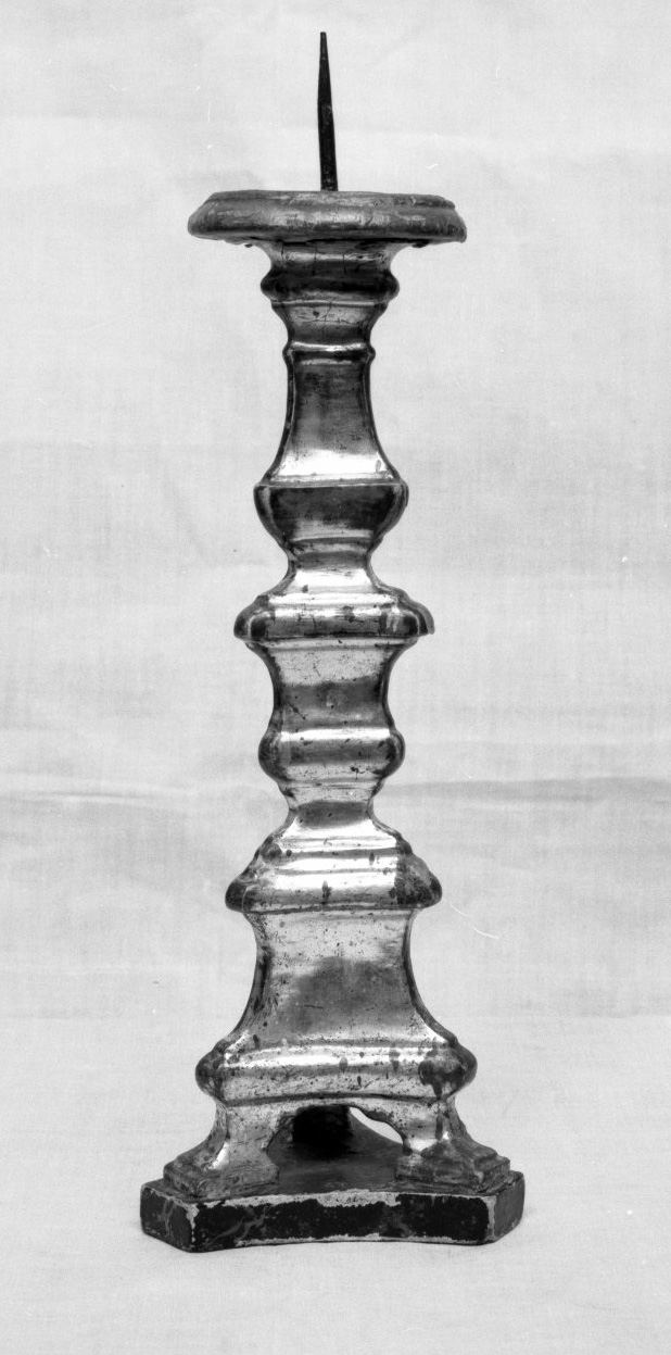 candeliere - bottega senese (fine/inizio secc. XVII/ XVIII)