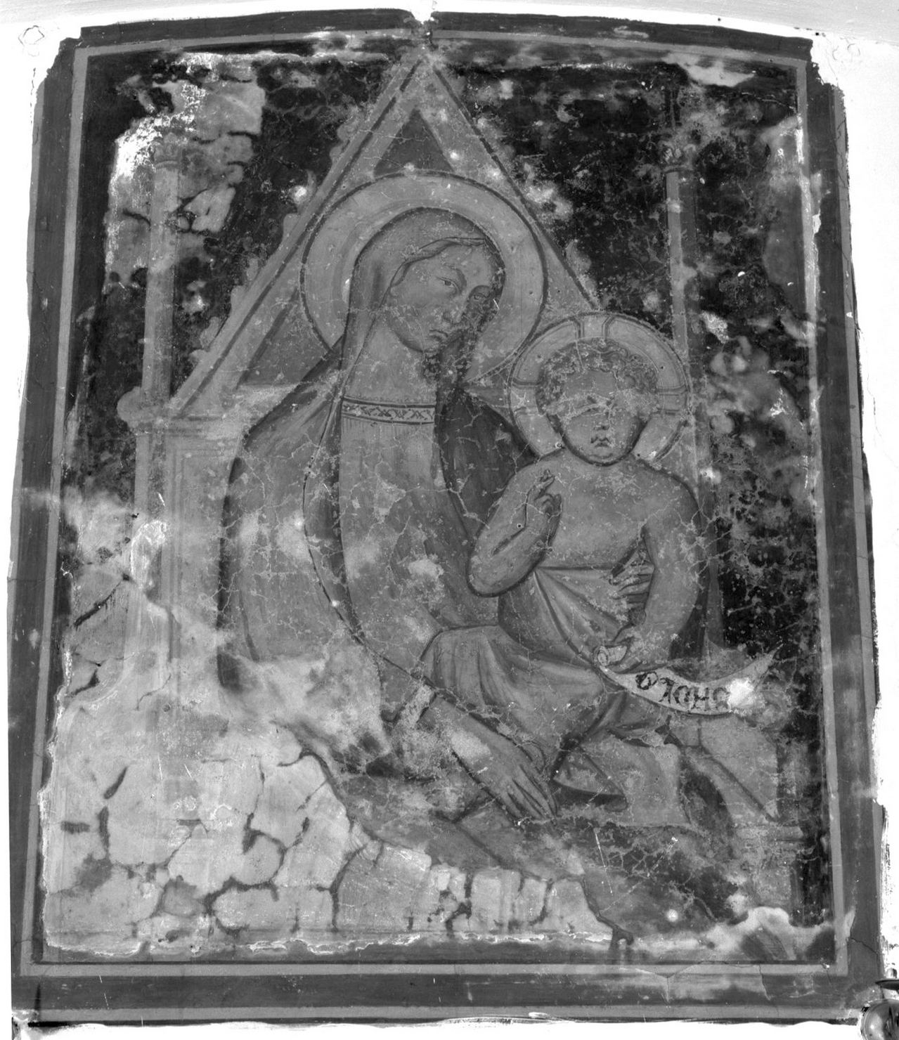 Madonna in trono con Bambino (dipinto) - ambito senese (sec. XIV)