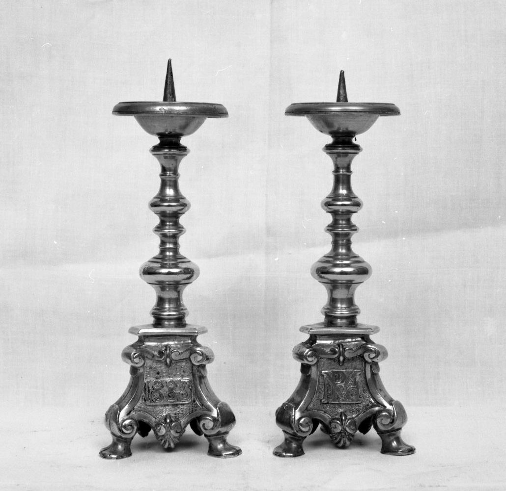 candeliere, serie - bottega senese (sec. XIX)