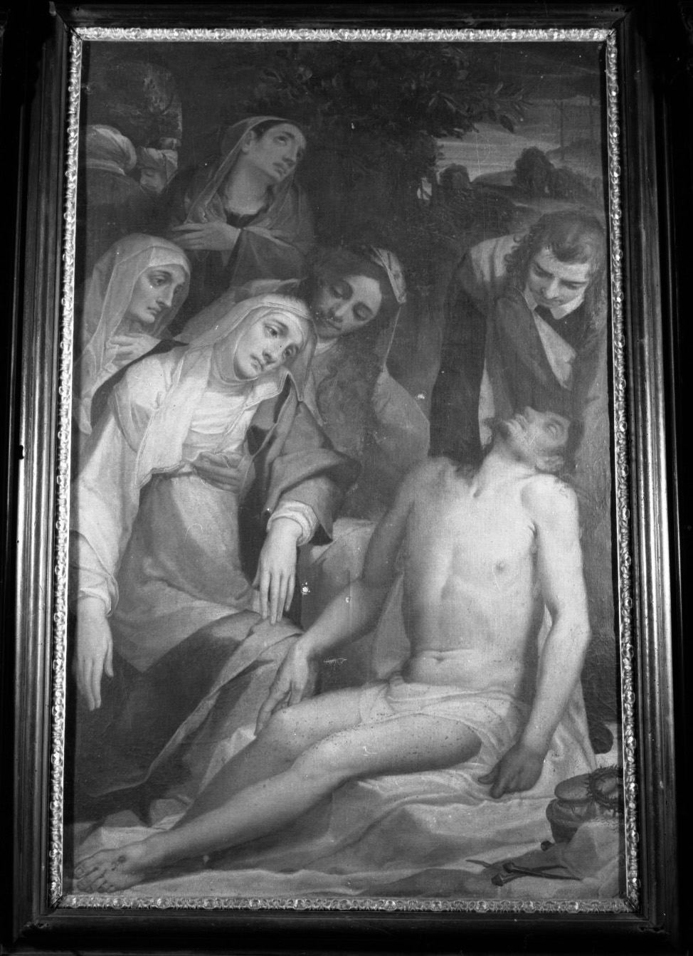 compianto sul Cristo morto (dipinto) di Casolani Alessandro (sec. XVI)