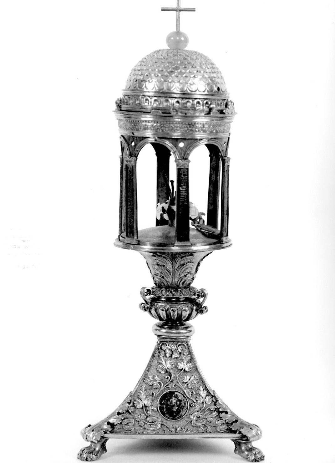 stemma gentilizio (reliquiario architettonico) - bottega fiorentina (inizio sec. XVI)