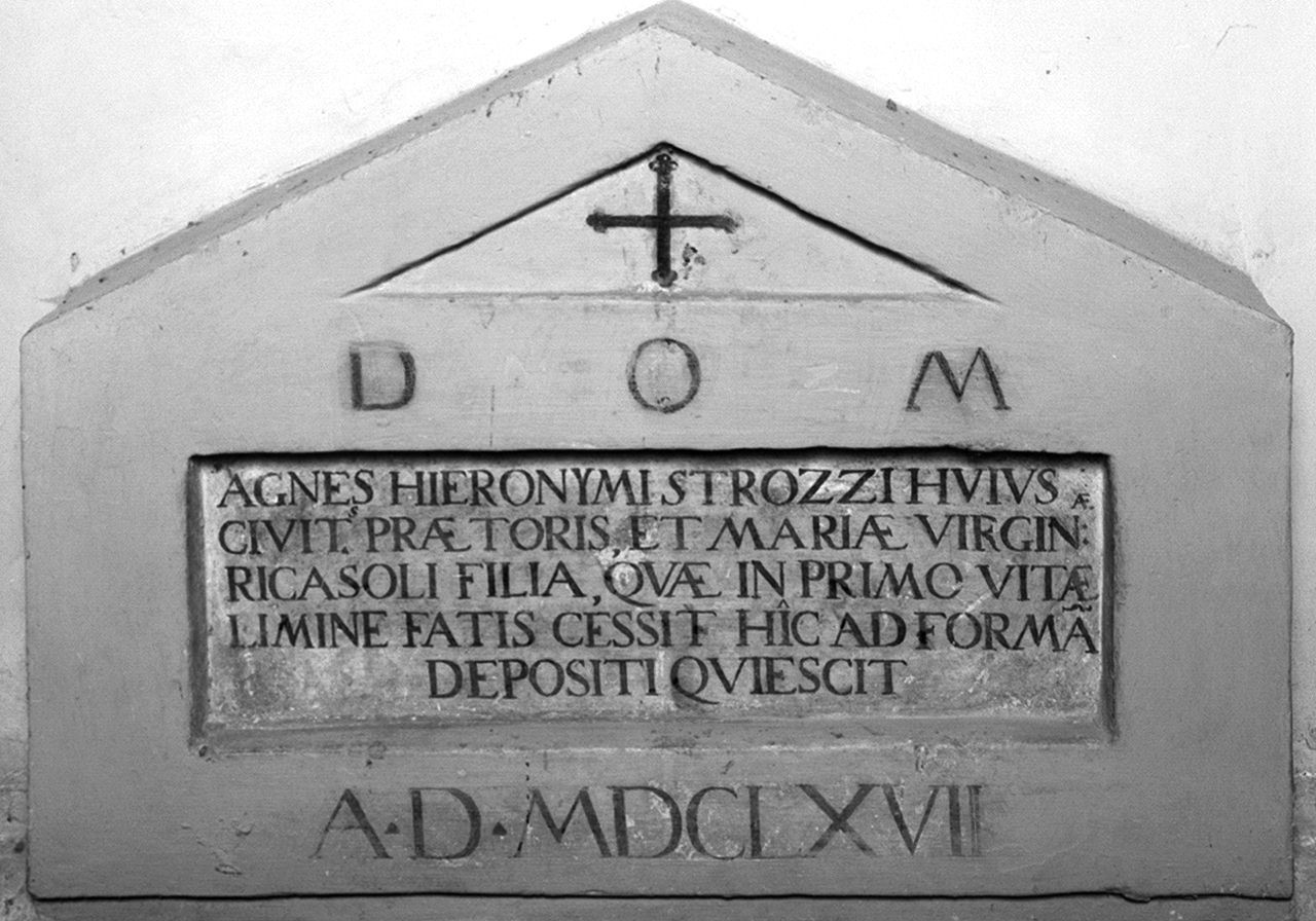 lapide tombale - bottega senese (sec. XVII)