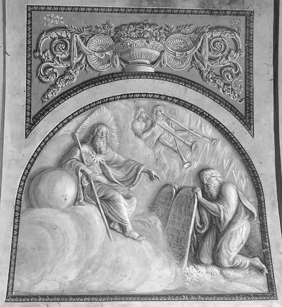 Mosè riceve da Dio le tavole della legge (dipinto, elemento d'insieme) di Ademollo Luigi (sec. XIX)