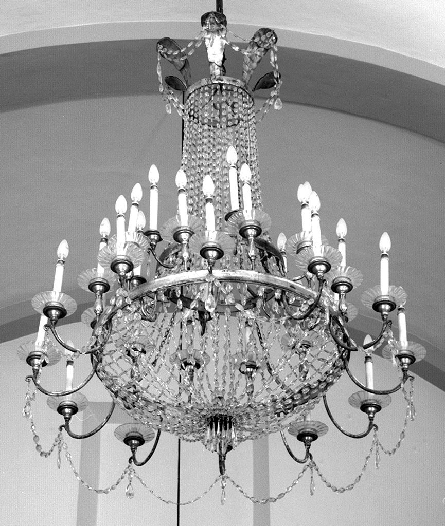 lampadario - bottega toscana (secondo quarto sec. XIX)