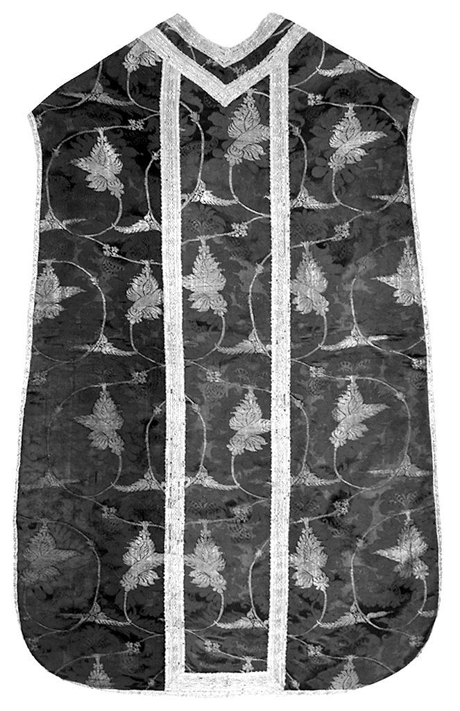 motivi decorativi vegetali (pianeta, elemento d'insieme) - manifattura veneziana (primo quarto sec. XVIII)