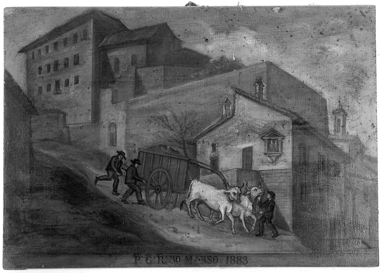 ricevimento di una grazia (ex voto) - ambito toscano (sec. XIX)