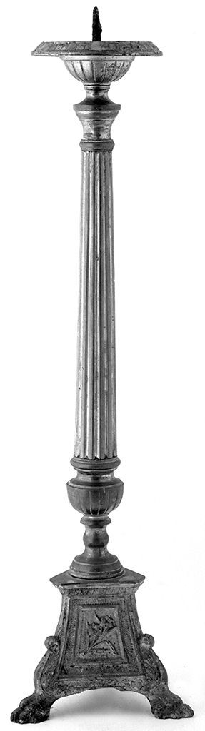 candeliere d'altare, serie - bottega toscana (secc. XIX/ XX)