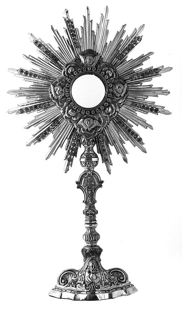 ostensorio - a raggiera - bottega toscana (secc. XIX/ XX)