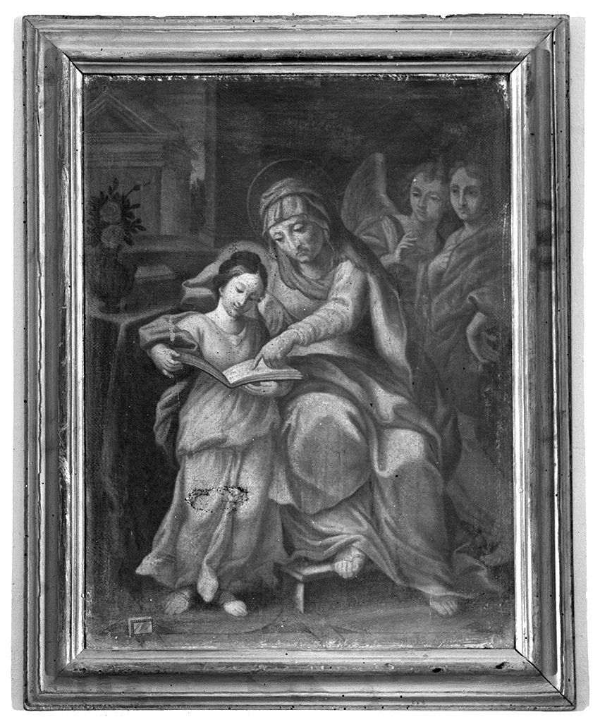 Sant'Anna insegna a leggere a Maria Vergine (dipinto) - ambito toscano (sec. XVII)