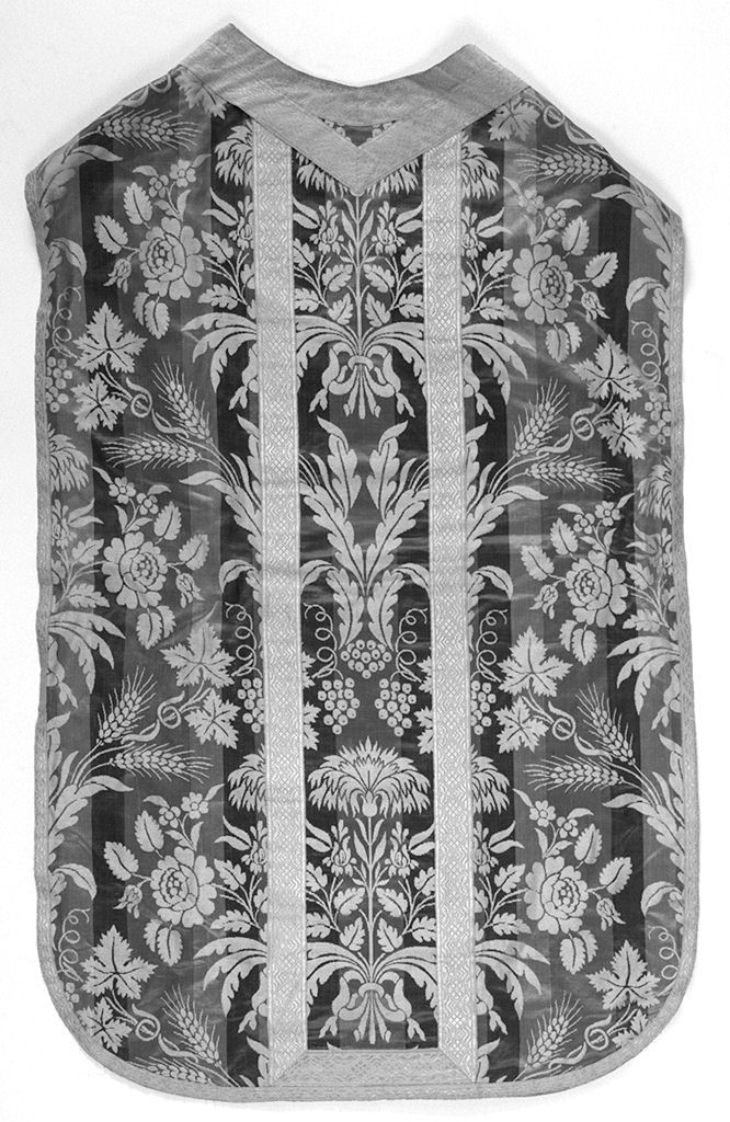 motivi decorativi floreali (pianeta, elemento d'insieme) - manifattura italiana (seconda metà sec. XIX)