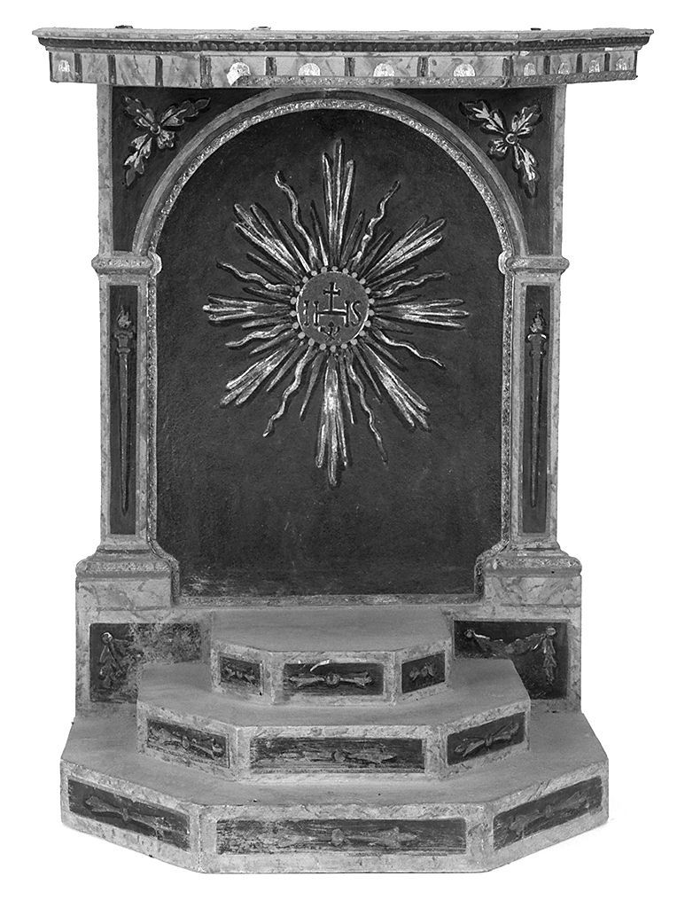 monogramma cristologico (tronetto per esposizione eucaristica) - bottega toscana (seconda metà sec. XIX)