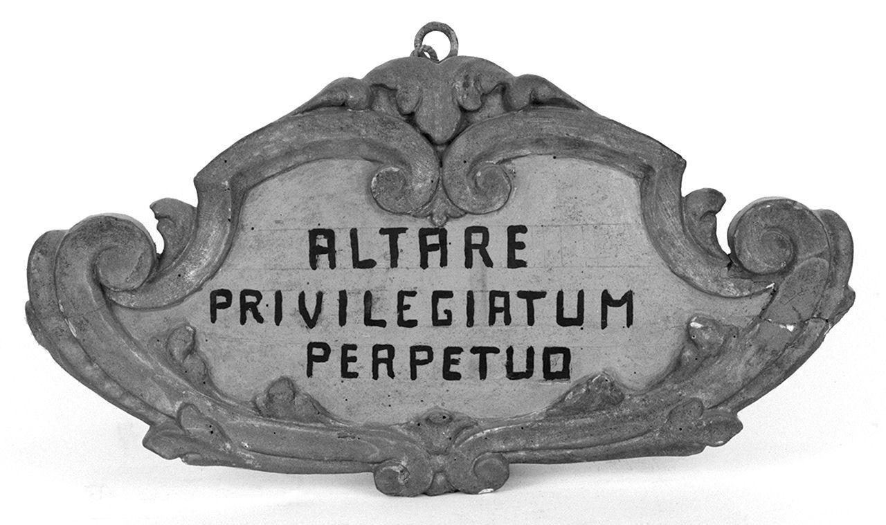 motivi decorativi vegetali (targa devozionale) - bottega toscana (sec. XVIII)