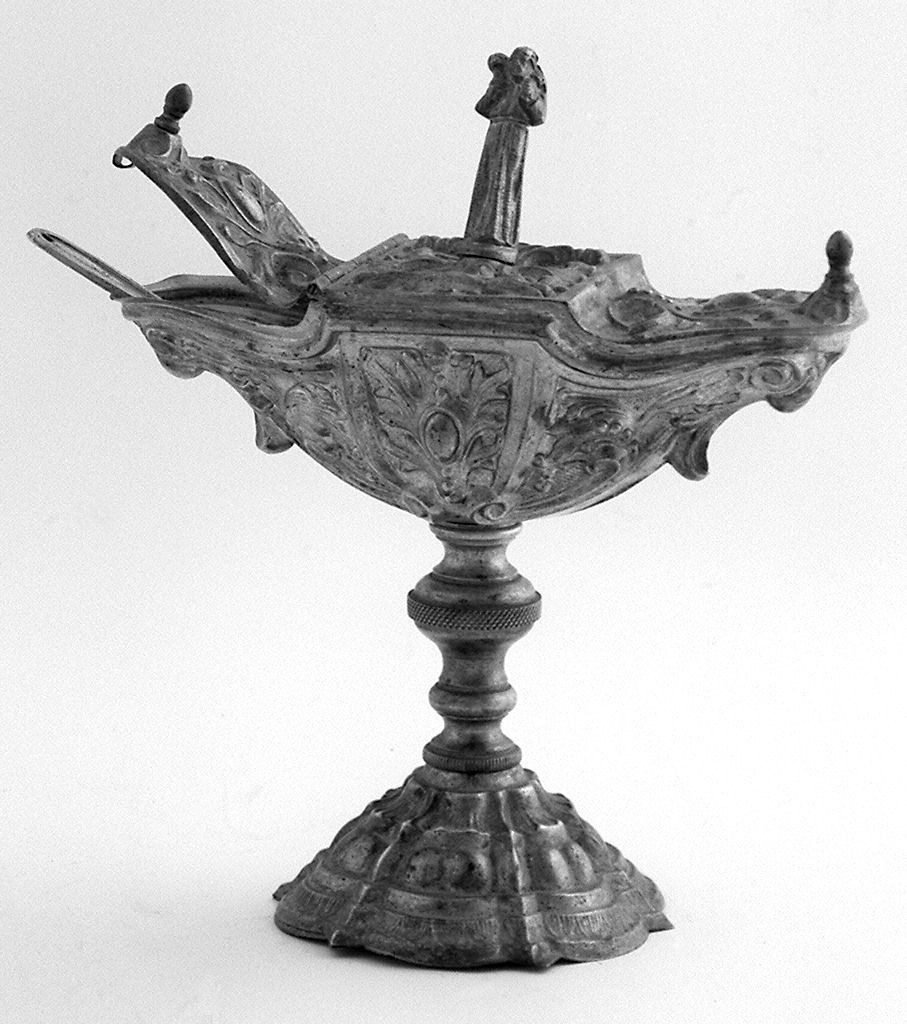 navicella portaincenso, elemento d'insieme - bottega toscana (secc. XIX/ XX)