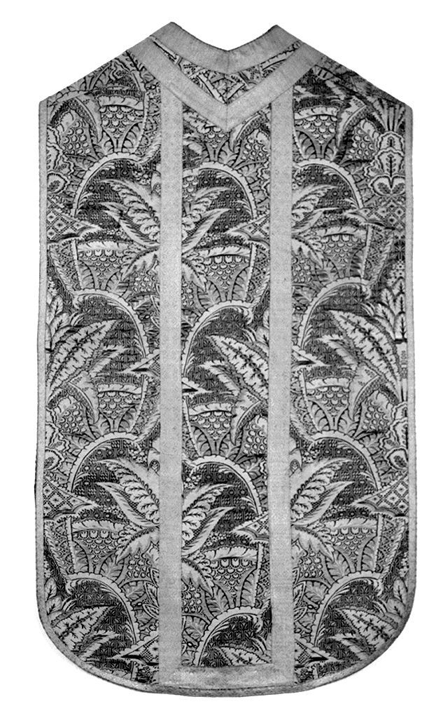 motivi decorativi vegetali (pianeta, elemento d'insieme) - manifattura francese (?) (primo quarto sec. XVIII)