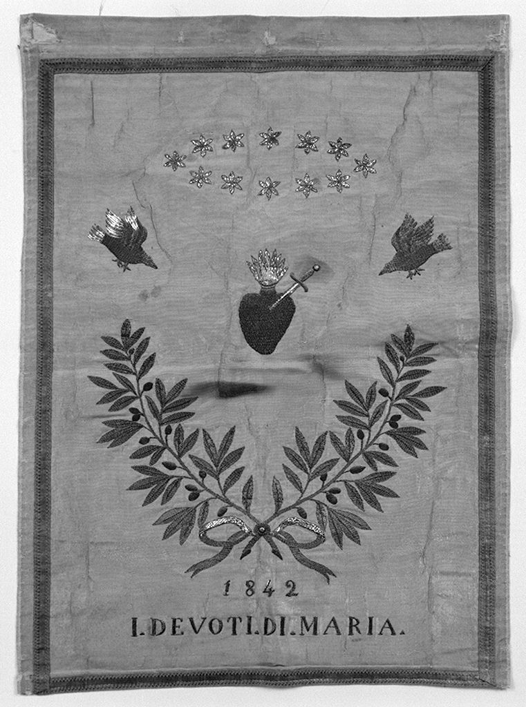 Sacro Cuore di Maria (stendardo processionale) - manifattura toscana (sec. XIX)