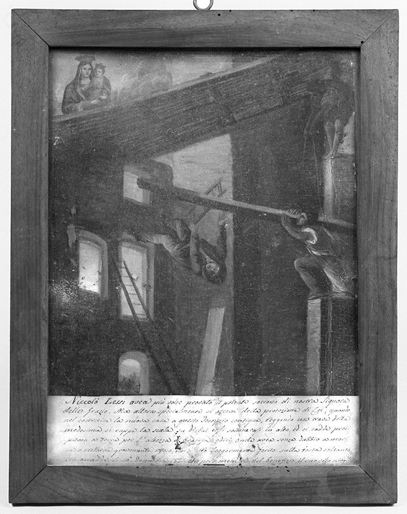 ricevimento di una grazia (ex voto) - bottega toscana (sec. XIX)