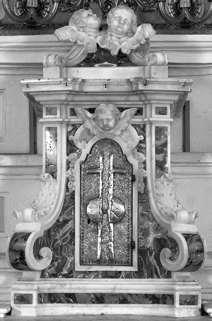 cherubini (tabernacolo, elemento d'insieme) - bottega carrarese (sec. XVIII)
