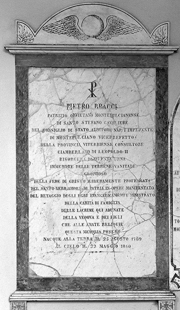 lapide tombale - produzione toscana (sec. XIX)