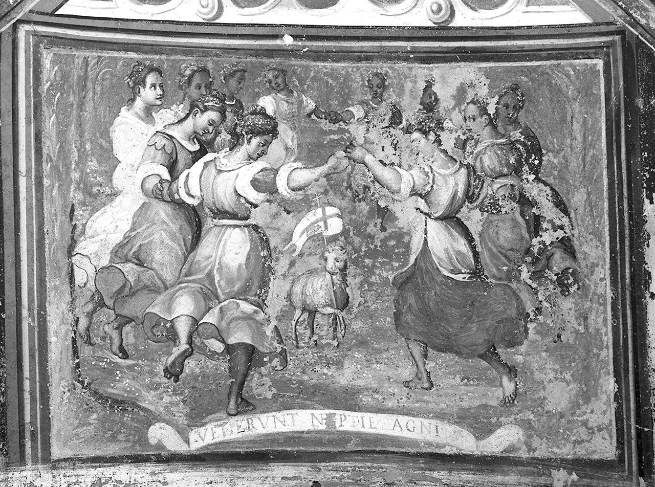 visione dell'Agnello col libro dei sette sigilli (dipinto, elemento d'insieme) di Ciocchi Ulisse (sec. XVII)