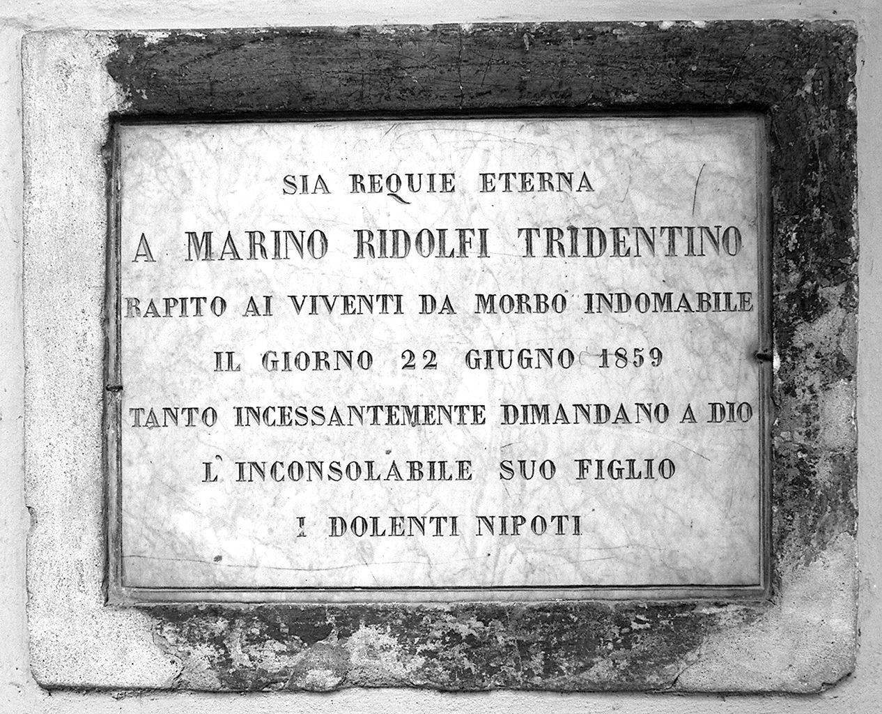 lapide tombale - bottega senese (sec. XIX)