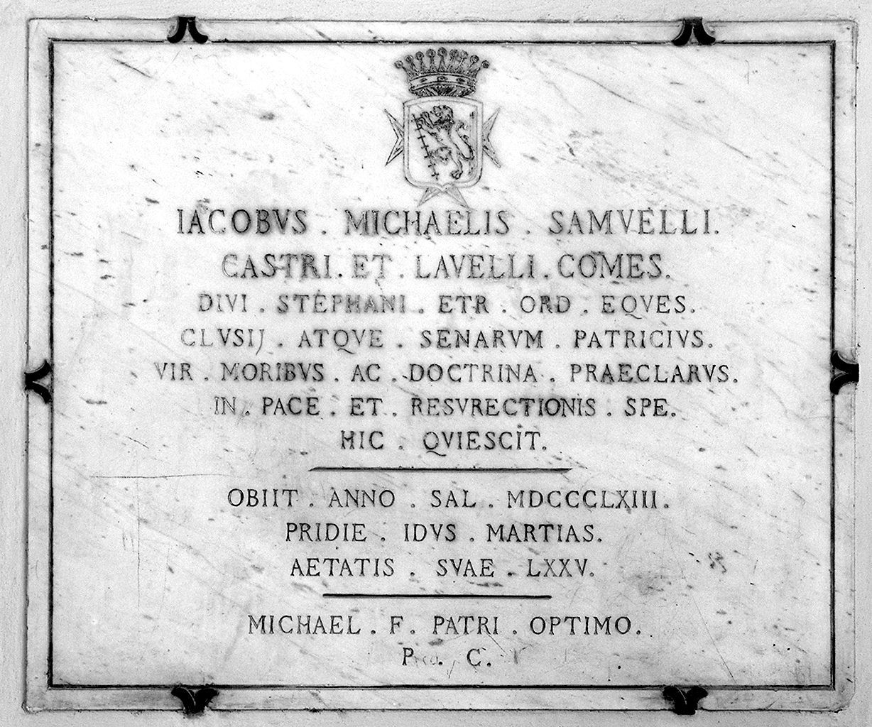 lapide tombale - bottega senese (sec. XIX)