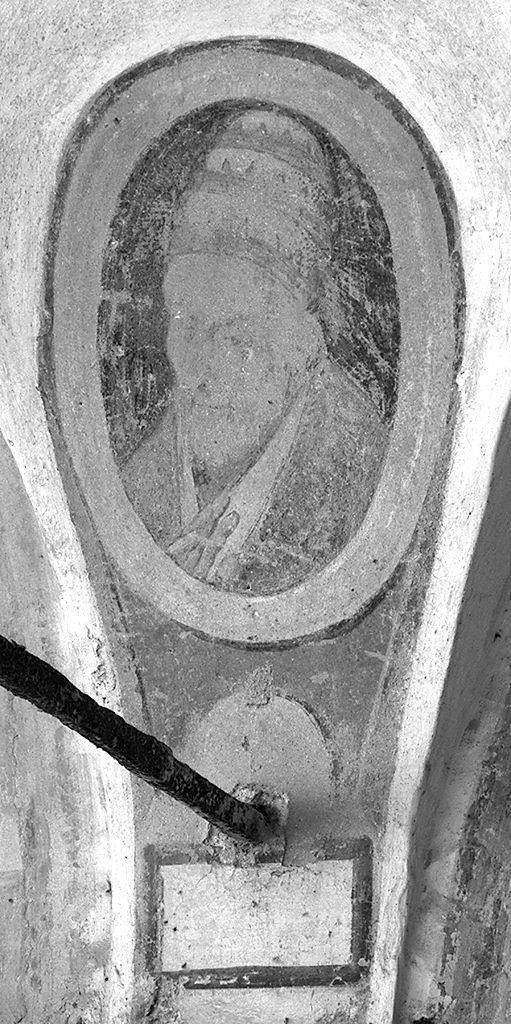 testa di papa (dipinto, elemento d'insieme) - ambito aretino (sec. XVII)