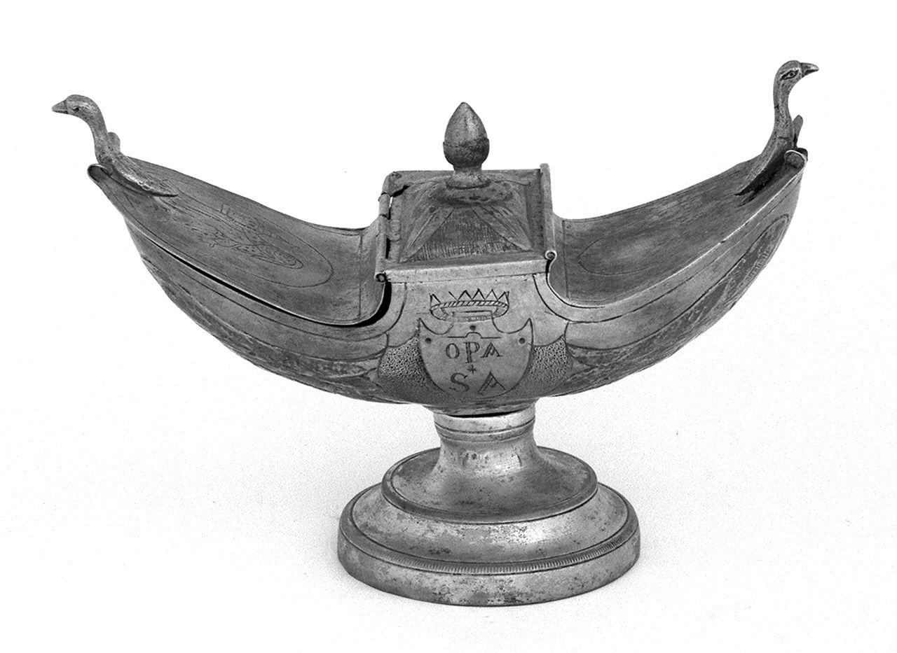 navicella portaincenso - bottega toscana (sec. XIX)