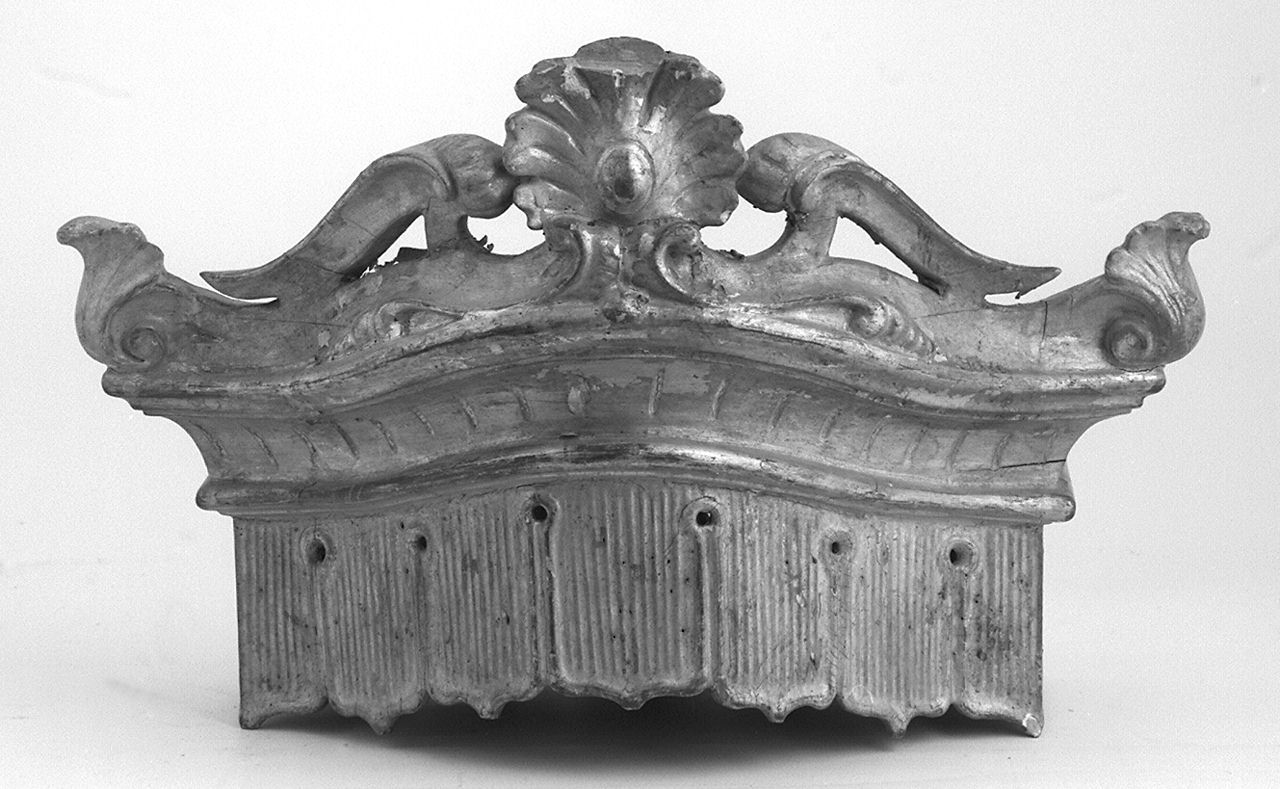 corona di tronetto per esposizione eucaristica, elemento d'insieme - bottega toscana (sec. XIX)