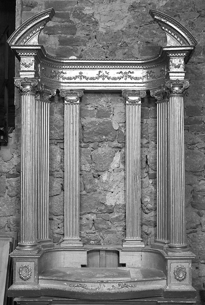 trono per esposizione eucaristica - bottega toscana (prima metà sec. XIX)